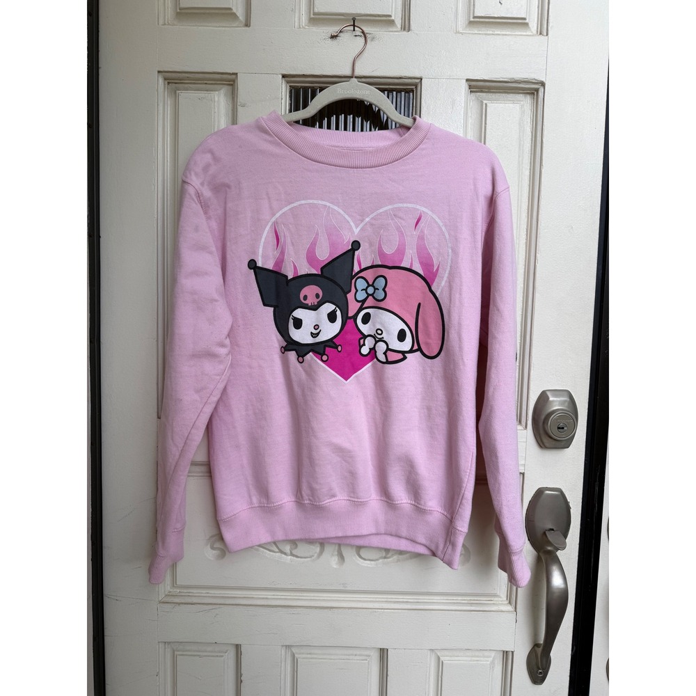My Melody Kuromi‎ Sweatshirt Graphic Print Pullover Kawaii Pink Size Small